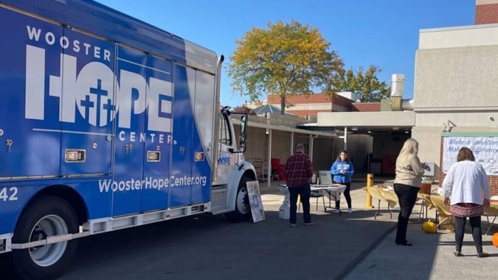 Photo of Wooster Hope Center mobile food pantry